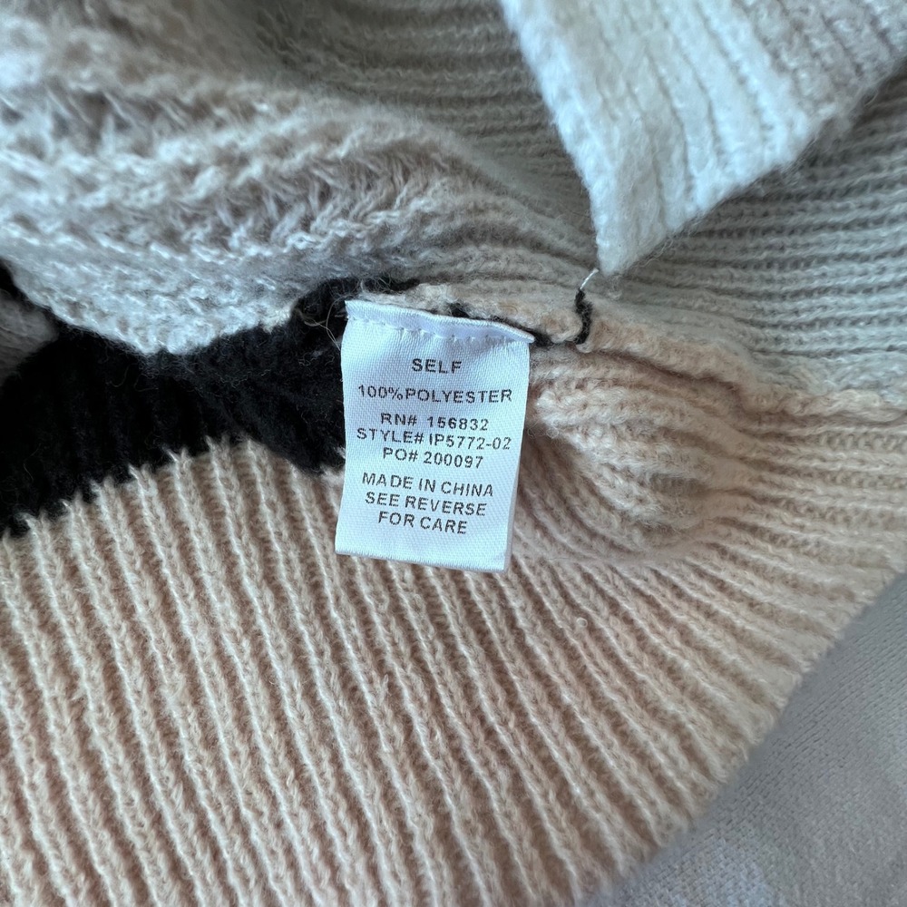 BiBi Mixed Media Patchwork Leopard Knit Sweater D… - image 11